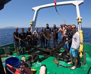 Çanakkale Onsekiz Mart Üniversitesi ve Balıkesir Büyükşehir Belediyesi İşbirliğiyle Hayalet Ağ Temizleme Çalışmaları