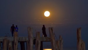 Bitlis’te Dolunayın Muhteşem Yansıması Van Gölü’nde Büyüleyici Bir Manzara Oluşturdu