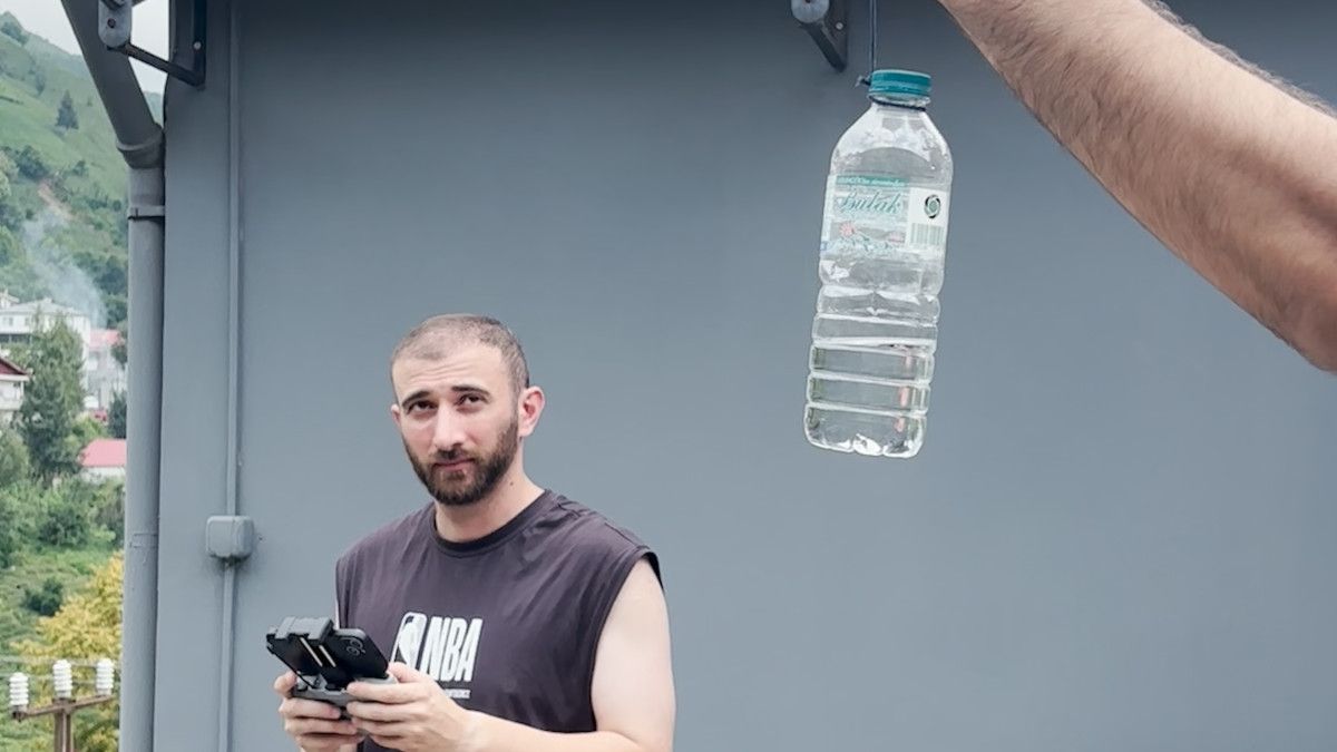 Rize'de Drone ile Çay Bahçesine Su Servisi Uygulaması