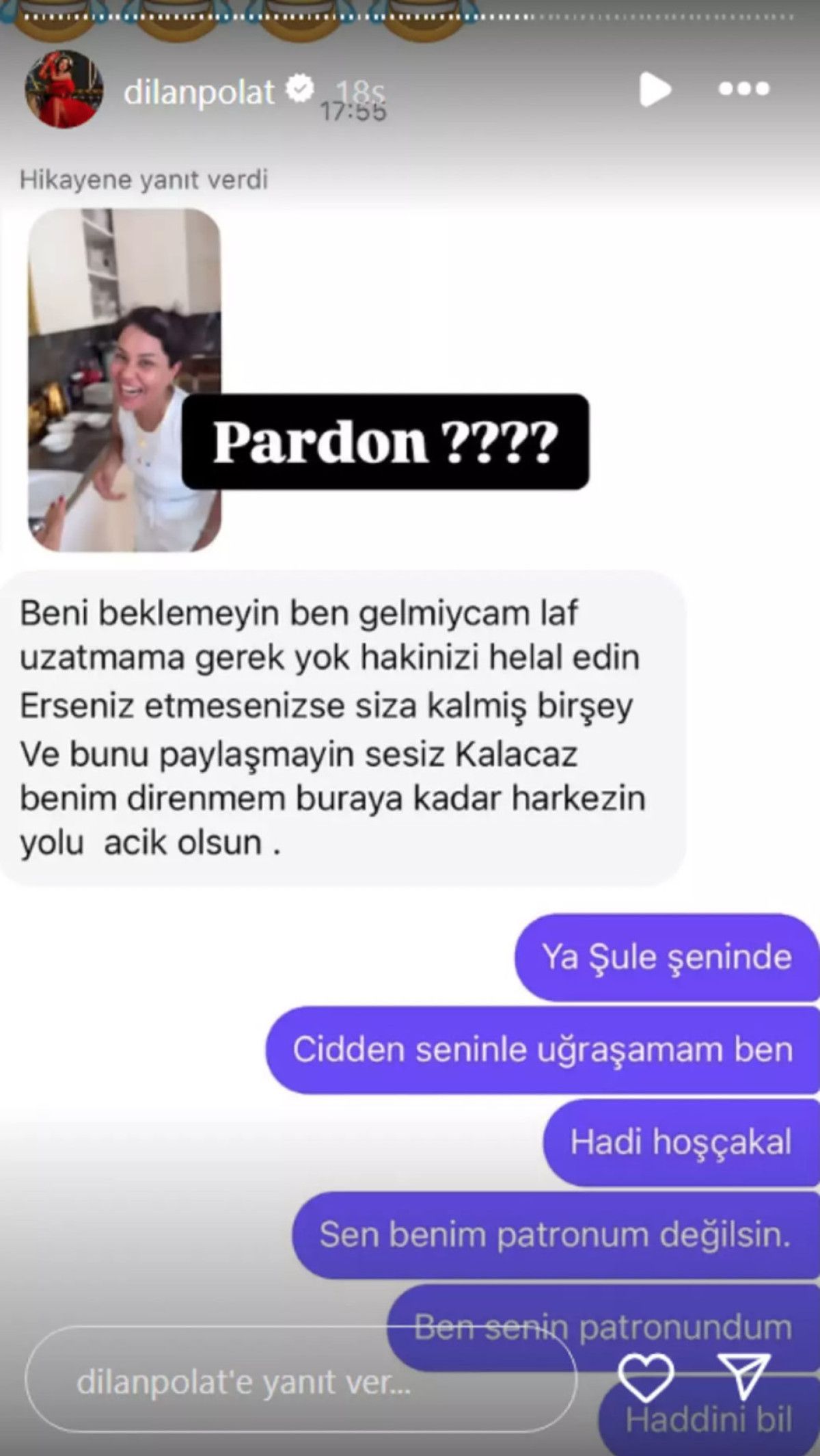 “BENİ TEHDİT EDİYOR”
