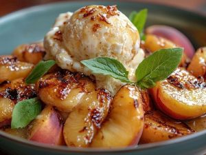 Dondurmalı ve Şeftali ile Lezzetli Tatlı Tarifi