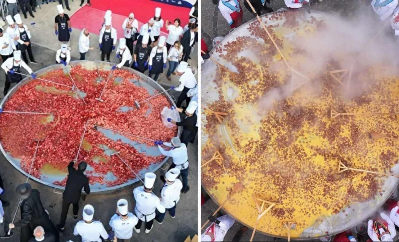 Afyonda 1930 Kilo Ağırlığında Sucuklu Yumurta Dünya Rekoru Kırdı!