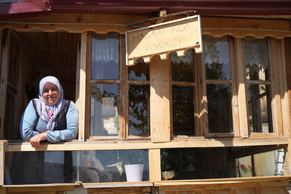 Meyve Ağaçlarıyla Dolu Sokak