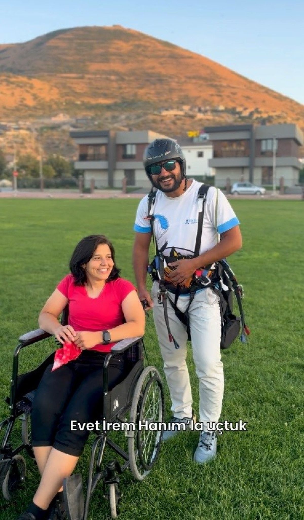 Kayseri'de Yüreyemeyen İremin Paraşüt Hayali Gerçeğe Dönüştü