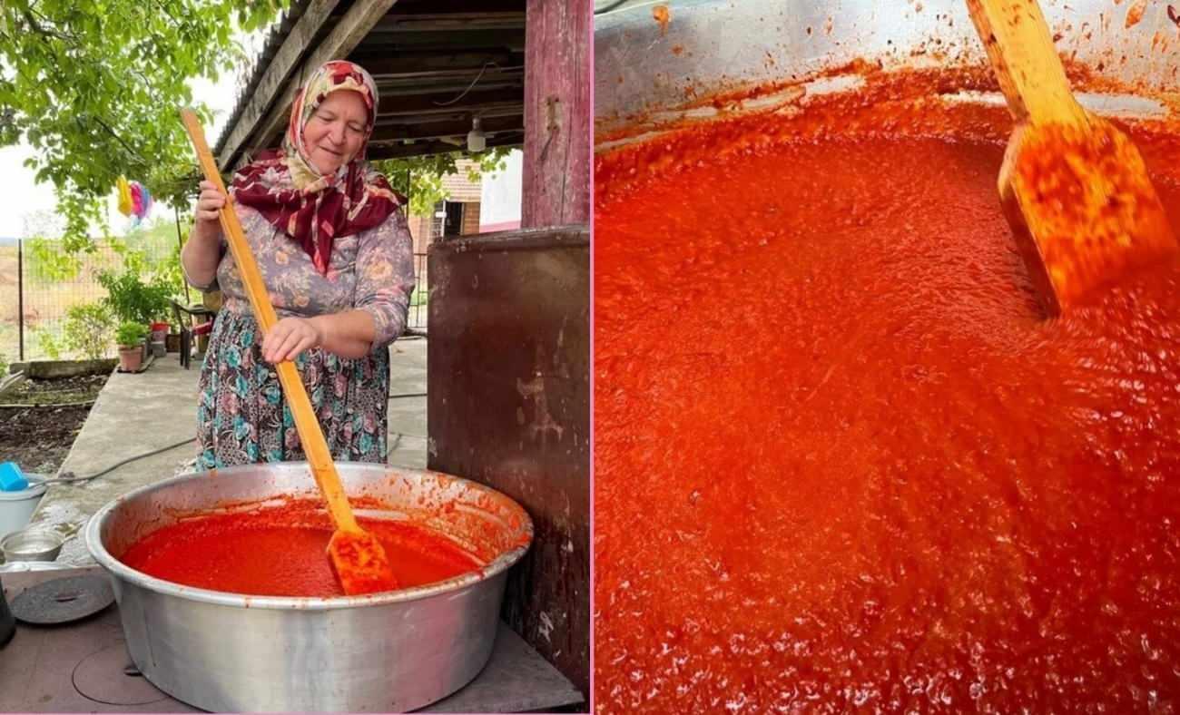 Kışa Hazırlık: Kazanlar Kuruluyor ve Kadınlardan Salça Maratonu