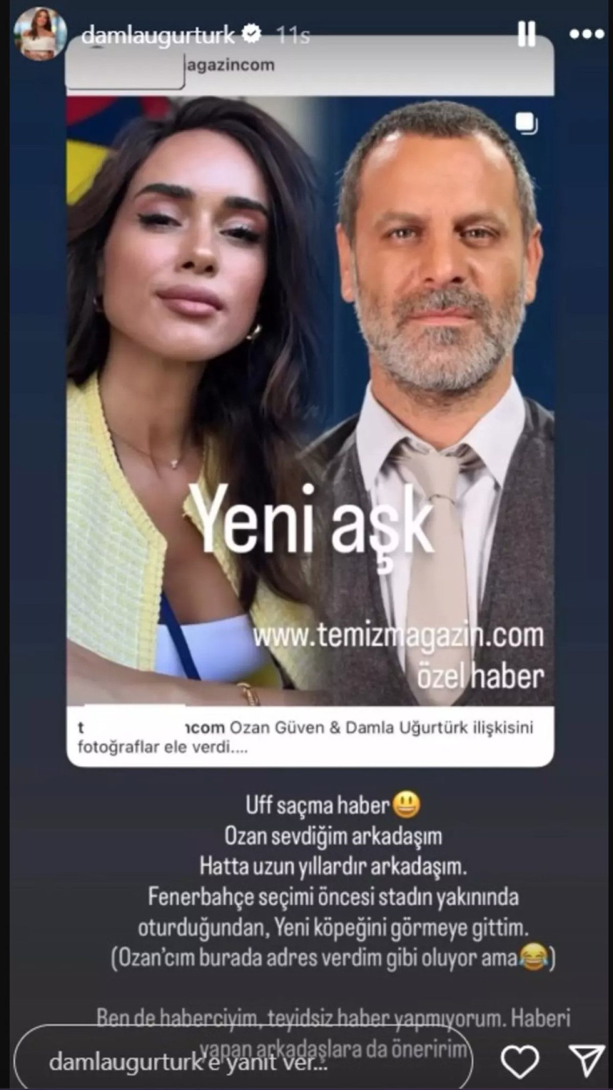 Ozan Güven'in Yeni Sevgili İddiası ve Damla Uğurtürk'ün Yanıtı