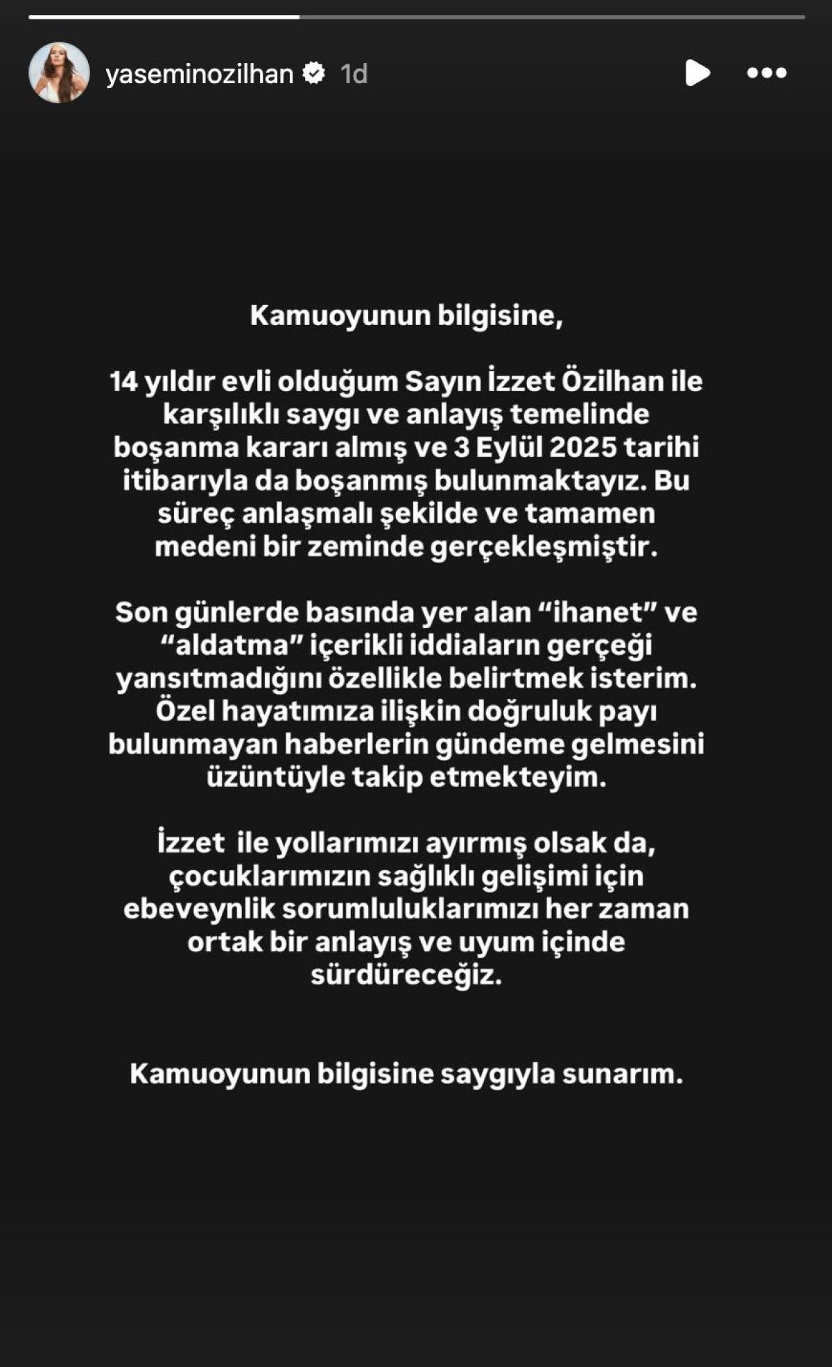 Yasemin ve İzzet Özilhan Çiftinin Evliliği Resmen Sona Erdi: İhanet İddialarına Açıklama