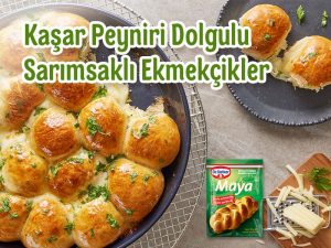 Lezzetli Kaşar Peynirli Sarımsaklı Ekmekçikler Tarifi