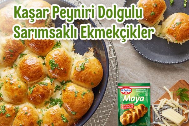 Lezzetli Kaşar Peynirli Sarımsaklı Ekmekçikler Tarifi