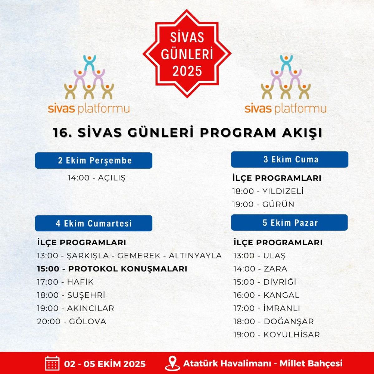 Sivas Günleri 2025 Etkinliği Ne Zaman ve Nerede Gerçekleştirilecek? Sivaslılar İçin Önemli Bilgiler
